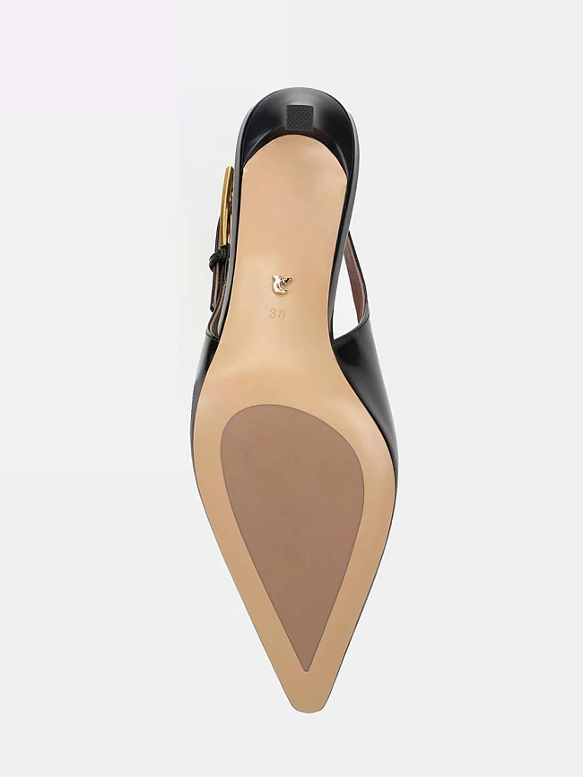 Туфли женские летние, цвет черный, натуральная кожа 1494321 | 4