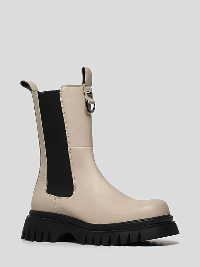 Ботинки 136139 женские цвет бежевый, натуральная кожа 136139          | 1