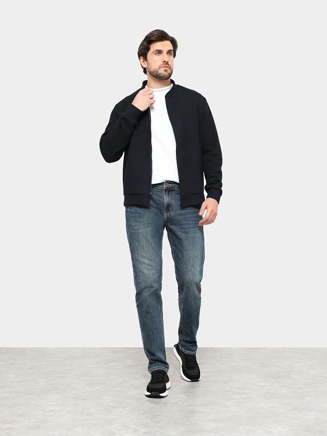 Кроссовки мужские демисезонные, цвет черный, натуральный спилок/текстиль/натуральная кожа M03103 | 9