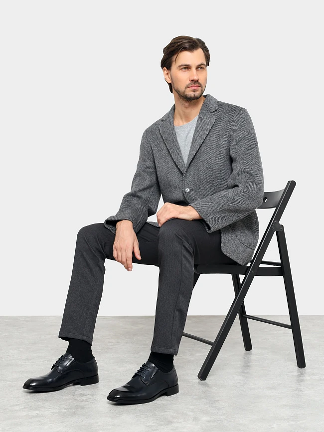 Полуботинки мужские всесезонные, цвет синий, натуральная кожа M1022946 | 11