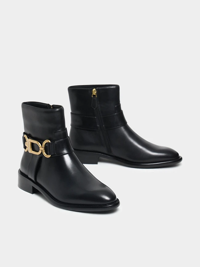 Полусапоги женские демисезонные, цвет черный, натуральная кожа 1493646 | 3