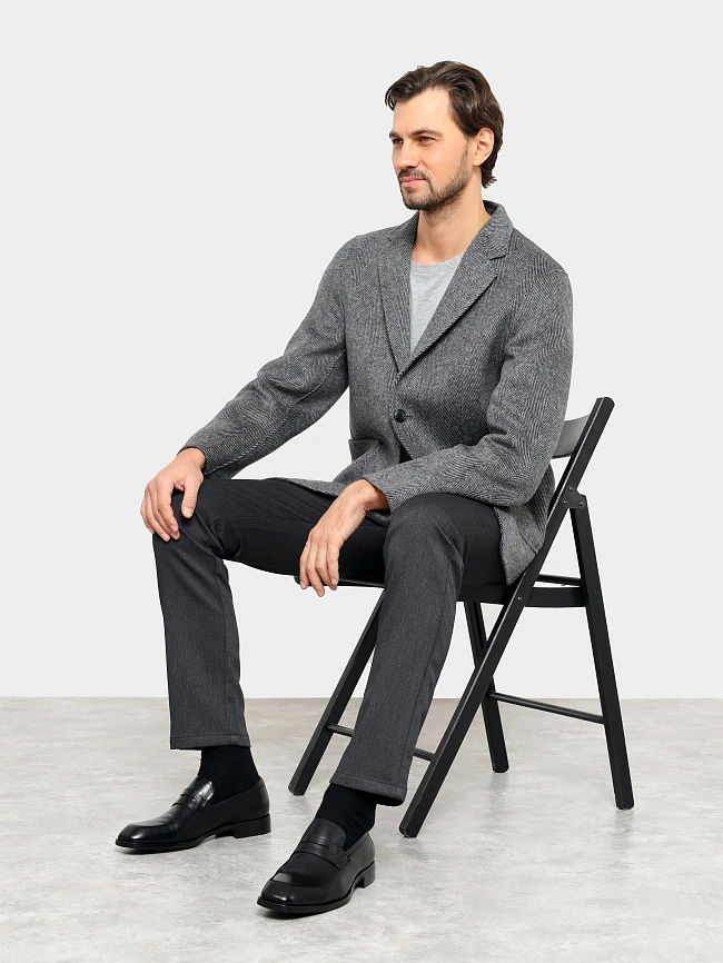 Лоферы мужские всесезонные, цвет черный, натуральная кожа M1022948 | 11