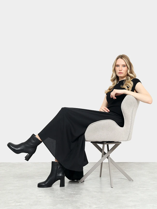 Полусапоги женские демисезонные, цвет черный, натуральная кожа 944272 | 11