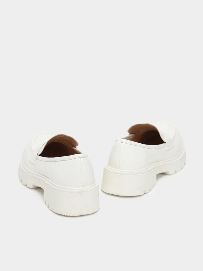 Лоферы женские всесезонные, цвет белый, искусственная кожа 1397711 | 4