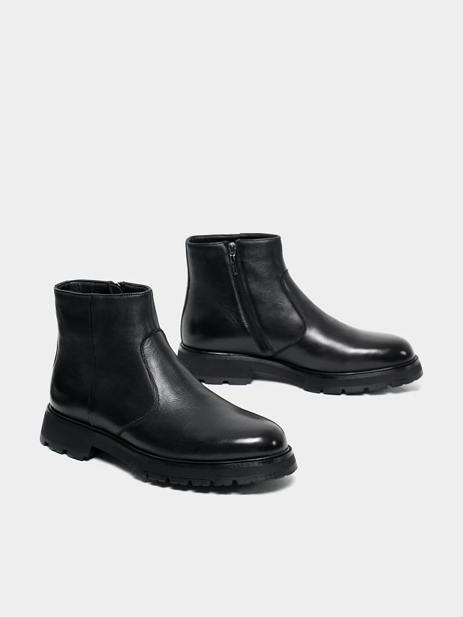 Ботинки мужские зимние, цвет черный, натуральная кожа M1022500M-1 | 3