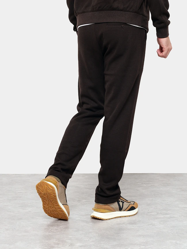 Кроссовки мужские демисезонные, цвет коричневый, натуральный спилок/текстиль/натуральная кожа M03028 | 8