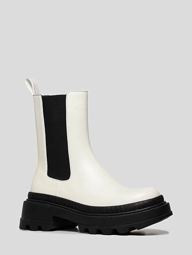 Ботинки 1845926 женские цвет белый, искусственная кожа 1845926         | 1