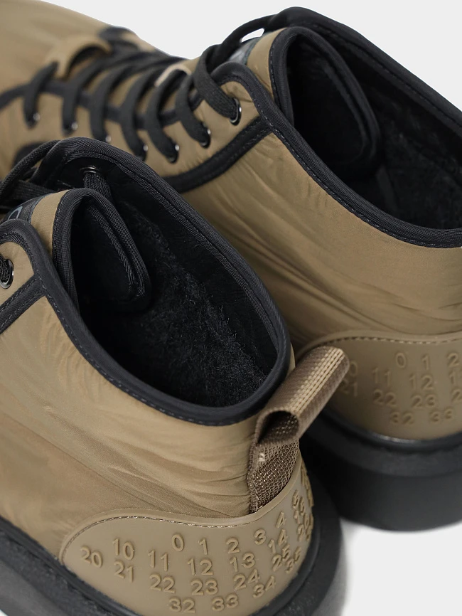 Кеды мужские зимние, цвет хаки, текстиль M03050M | 5