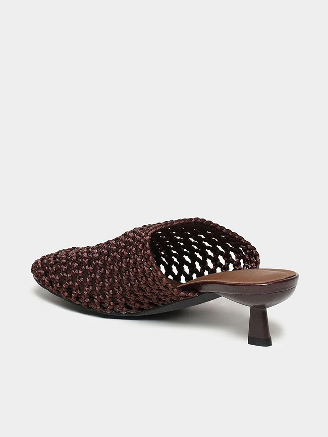 Сабо женские летние, цвет коричневый, текстиль 7210605 | 3