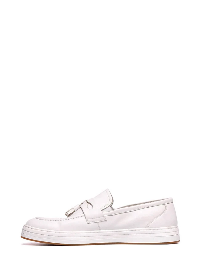 Лоферы M252888 мужские цвет белый, натуральная кожа M252888         | 3