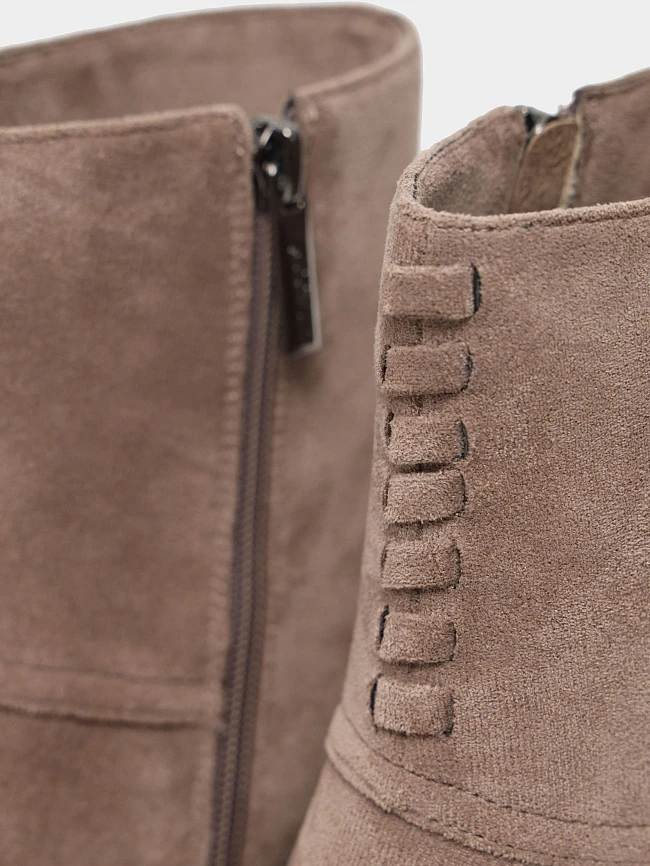 Ботильоны женские демисезонные, цвет серый, искусственный велюр 1399227 | 6