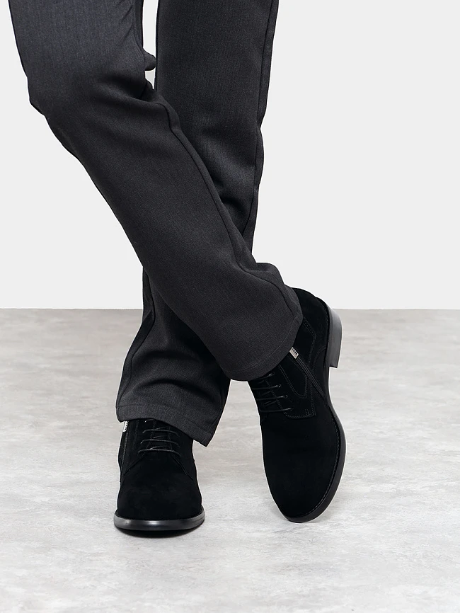 Ботинки мужские зимние, цвет черный, натуральный велюр M1022593M | 8