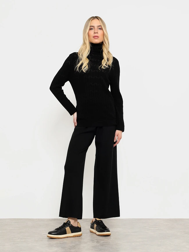 Кеды женские демисезонные, цвет черный, натуральная кожа 7990239 | 7