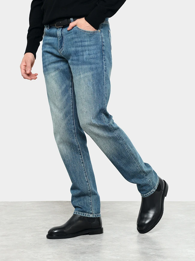 Ботинки мужские демисезонные, цвет черный, натуральная кожа M254292 | 7