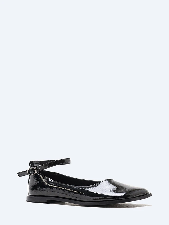 Балетки женские всесезонные, цвет черный, натуральная кожа и полимерные материалы 1849714 | 1