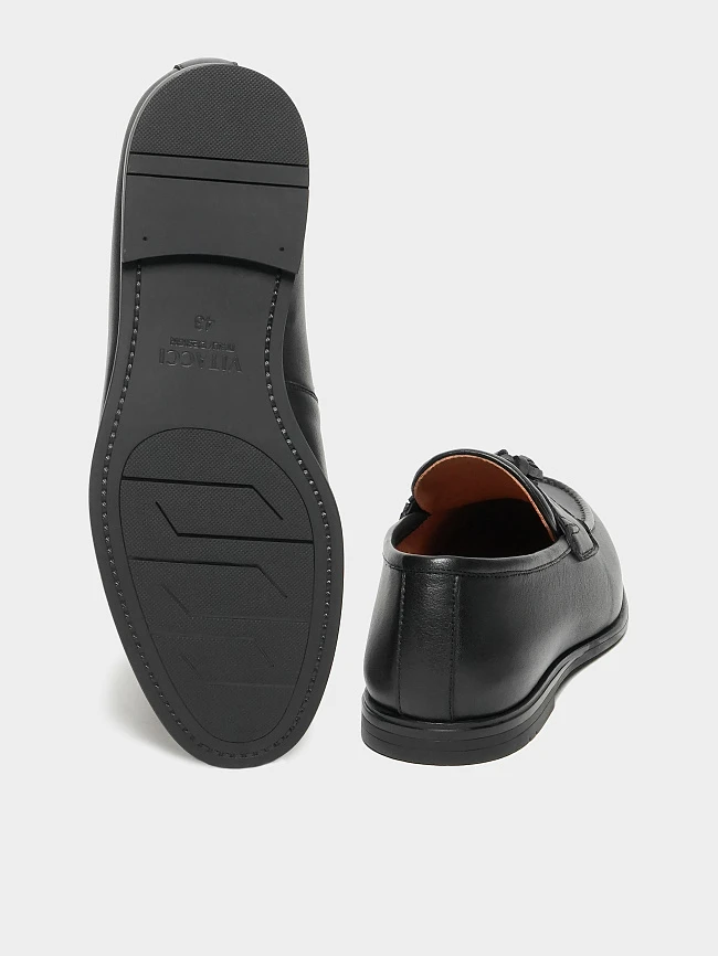 Лоферы мужские демисезон; лето;, цвет черный, натуральная кожа M801302 | 3