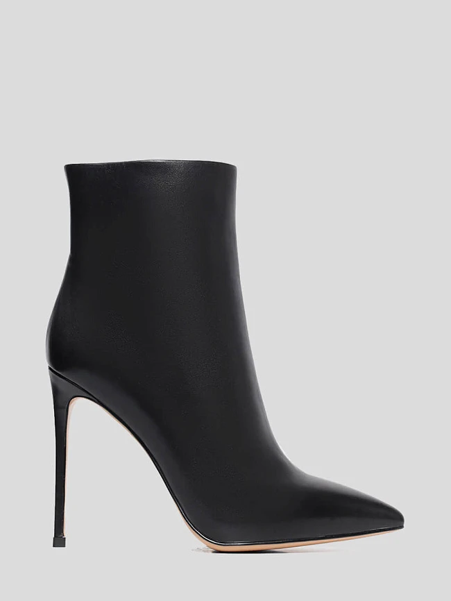 Ботильоны женские демисезонные, цвет черный, натуральная кожа 495196 | 2