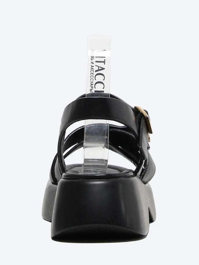 Сандалии женские летние, цвет черный, натуральная кожа 136726 | 5