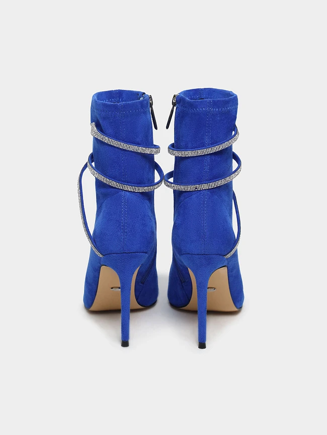 Полусапоги женские демисезонные, цвет синий, искусственный велюр 1398947 | 5