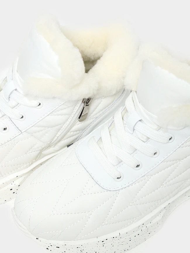 Ботинки женские зимние, цвет белый, текстиль/натуральная кожа и полимерные материалы 24VC118M | 6