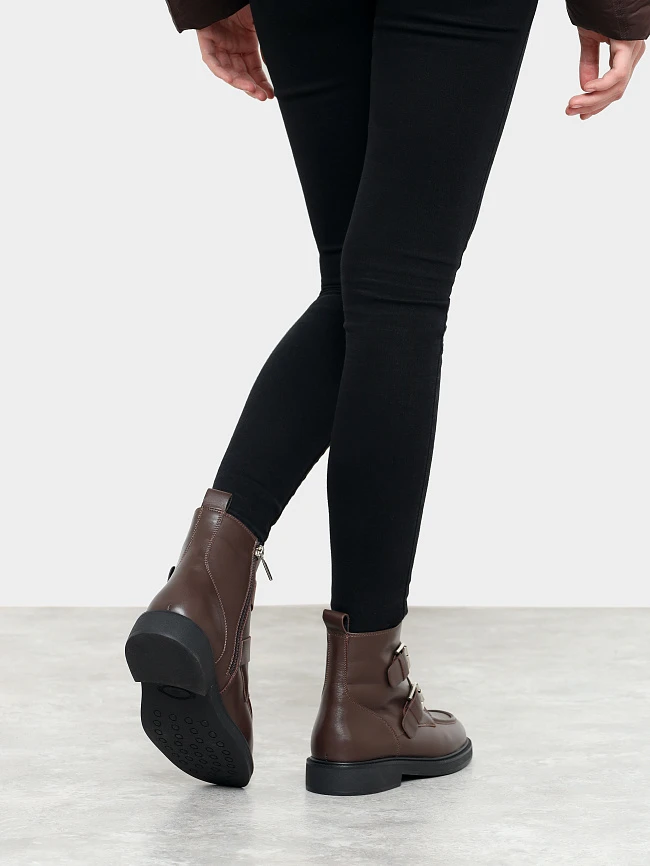 Ботинки женские зимние, цвет коричневый, натуральная кожа 7210319M-2 | 8