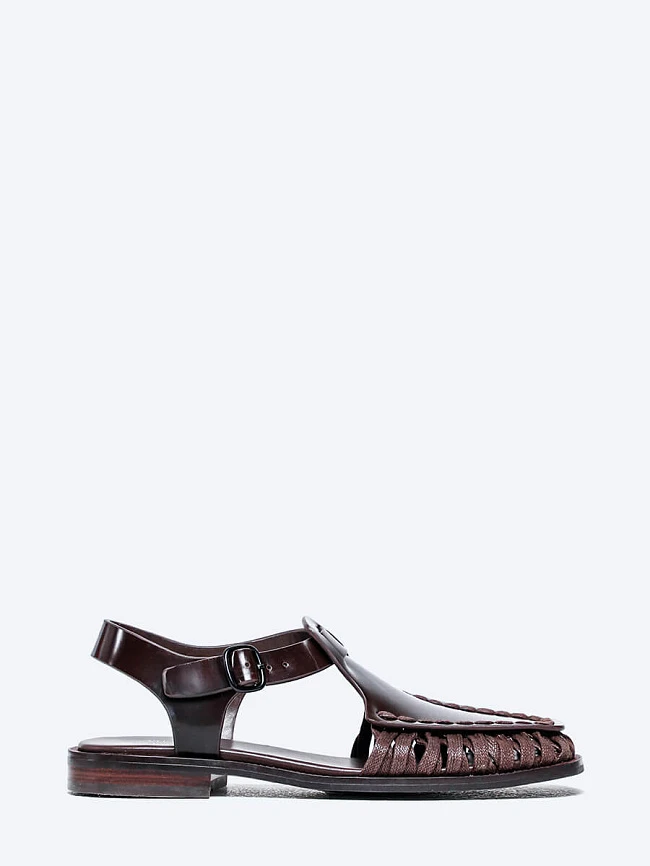 Туфли женские летние, цвет коричневый, натуральная кожа 641987-1 | 2