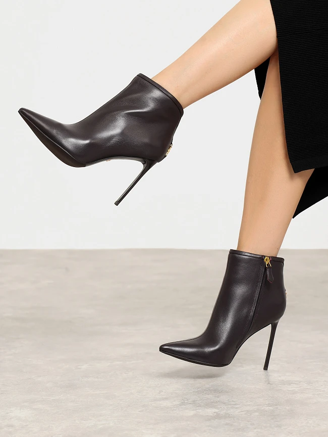 Ботильоны женские всесезонные, цвет фиолетовый, натуральная кожа 1494649 | 7