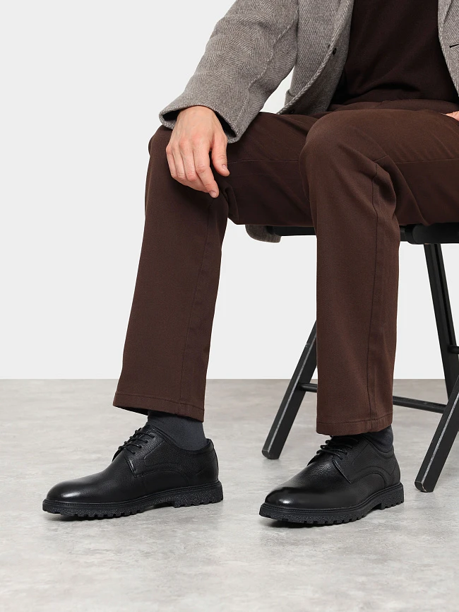 Полуботинки мужские демисезонные, цвет черный, натуральная кожа M24VC080 | 12