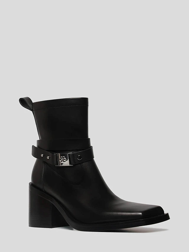 Полусапоги 198332M женские цвет черный, натуральная кожа 198332M         | 1