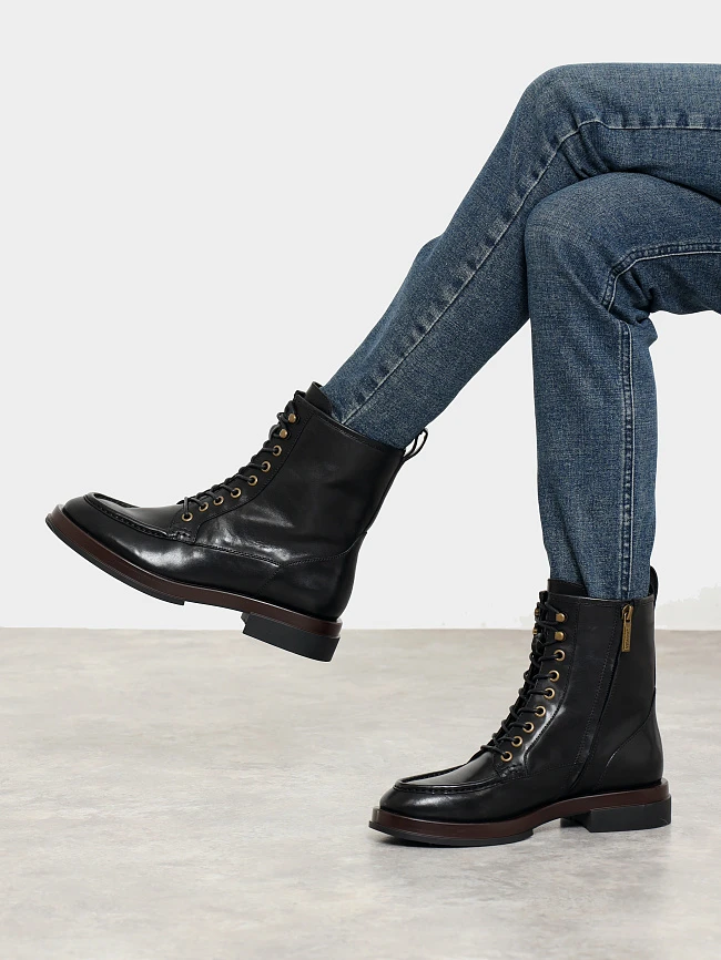 Ботинки женские демисезонные, цвет черный, натуральная кожа 1821621 | 7