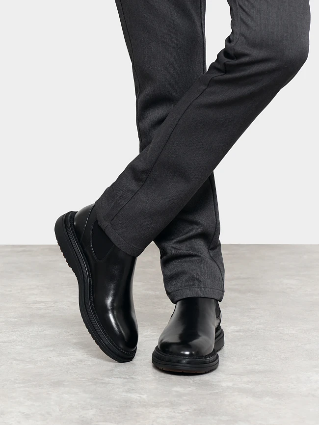 Ботинки мужские зимние, цвет черный, натуральная кожа M1023021M | 8