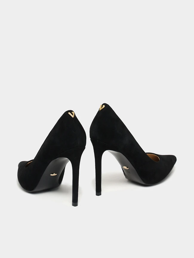 Туфли женские всесезонные, цвет черный, натуральный велюр 1493600 | 4