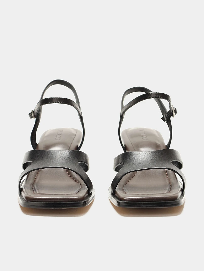 Босоножки женские летние, цвет черный, натуральная кожа 1731425 | 4