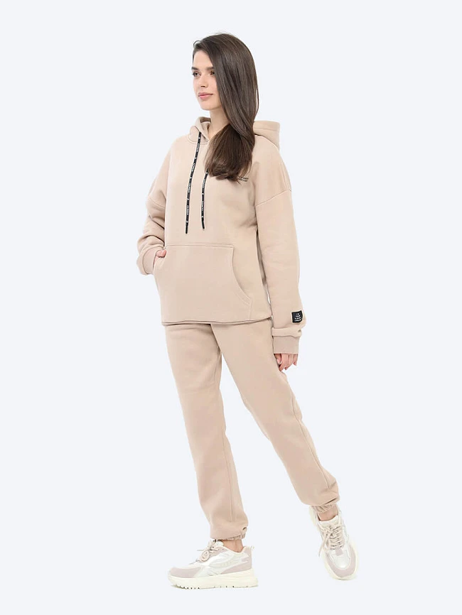 Комплект (джемпер с капюшоном+брюки+жилет) женские всесезонные EF8510-08 | 4