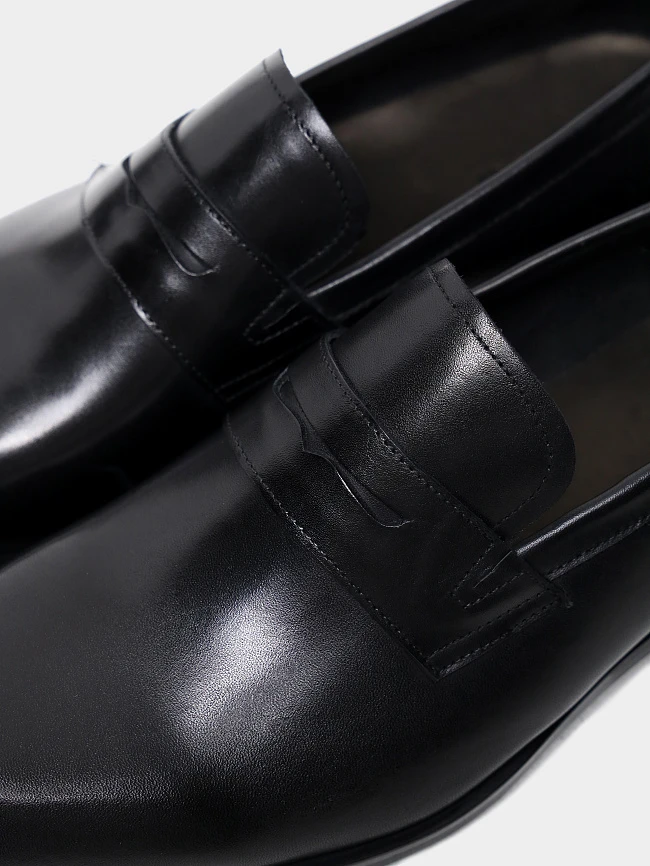 Лоферы мужские всесезонные, цвет черный, натуральная кожа M1022948 | 6