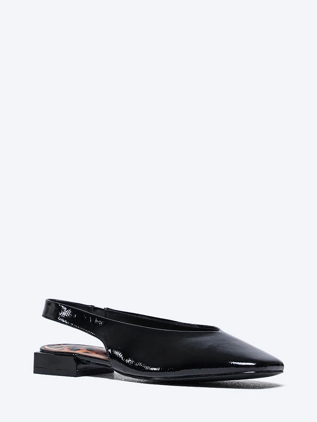 Туфли женские летние, цвет черный, натуральная кожа и полимерные материалы 1849700 | 1