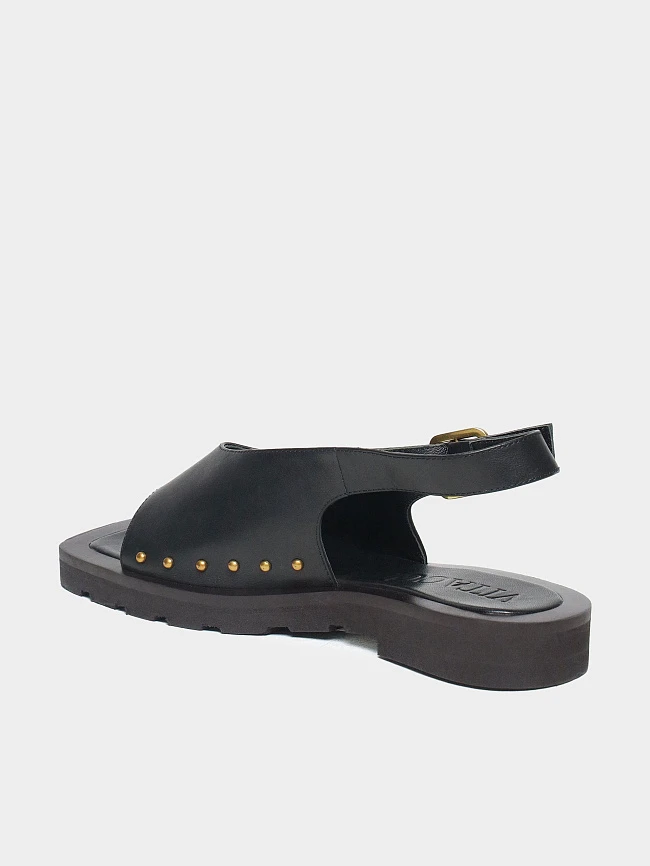 Сандалии женские летние, цвет черный, натуральная кожа 1495092 | 6