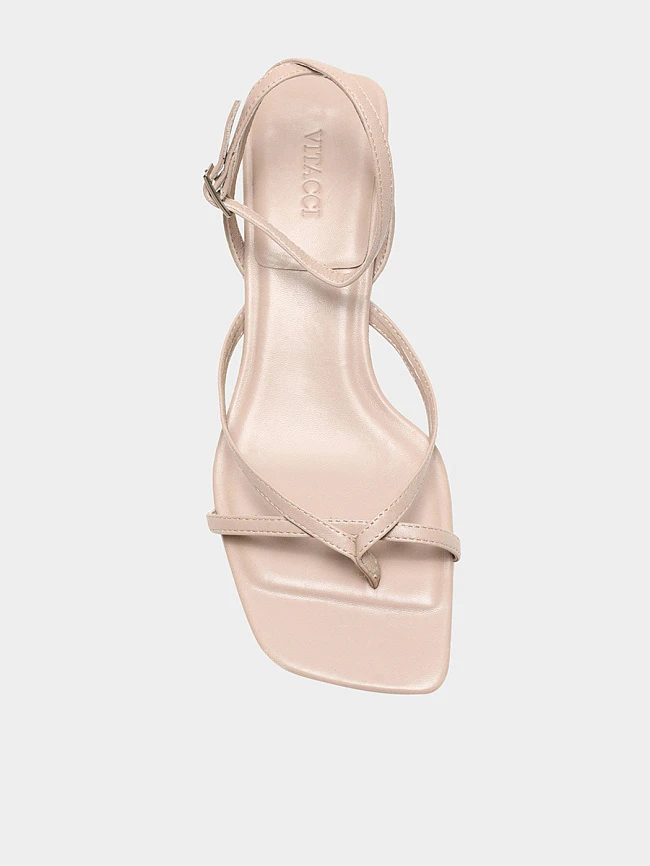 Босоножки женские летние, цвет бежевый, натуральная кожа 1731386 | 4