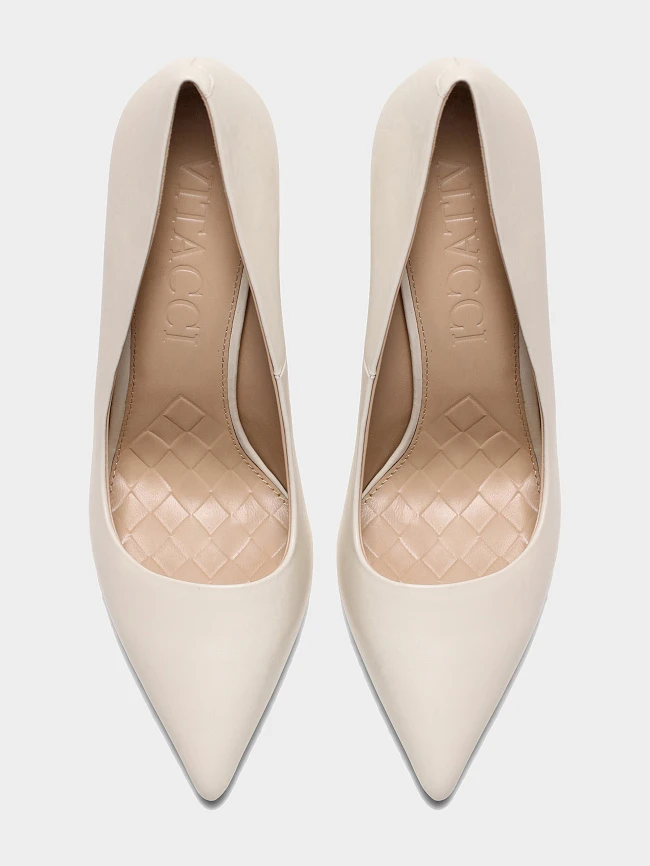 Туфли женские всесезонные, цвет молочный, натуральная кожа 497009 | 5