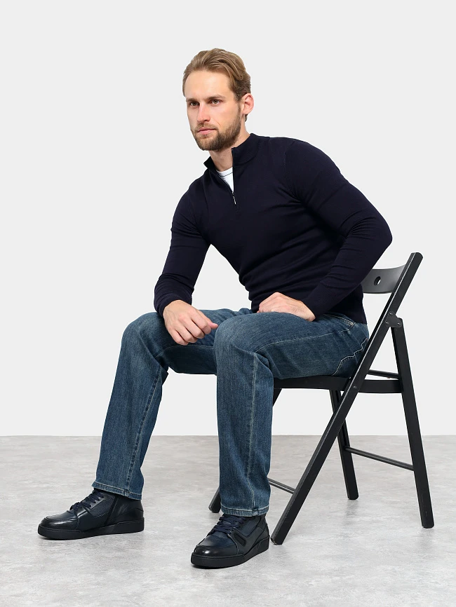 Кеды мужские демисезонные, цвет синий, натуральная кожа M1781446 | 11