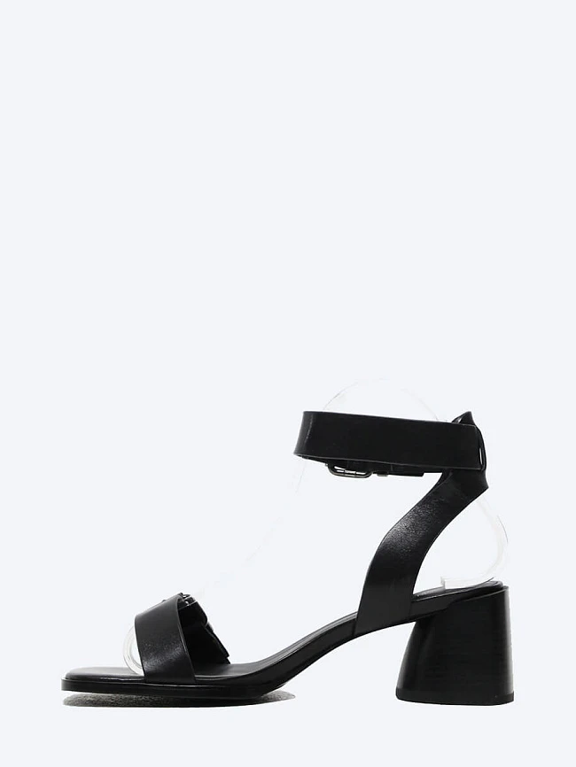 Босоножки женские летние, цвет черный, натуральная кожа 641512 | 3