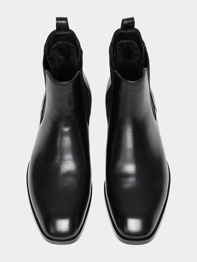 Ботинки мужские демисезонные, цвет черный, натуральная кожа M1022991 | 5