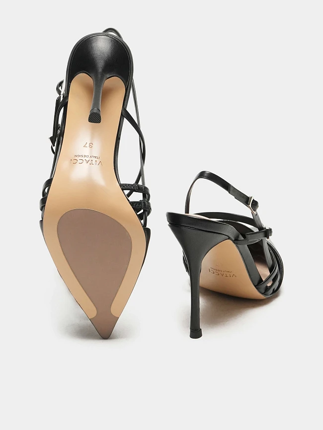 Туфли женские летние, цвет черный, натуральная кожа 497713 | 5