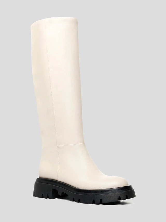 Сапоги женские зимние, цвет молочный, искусственная кожа 1399224M | 1