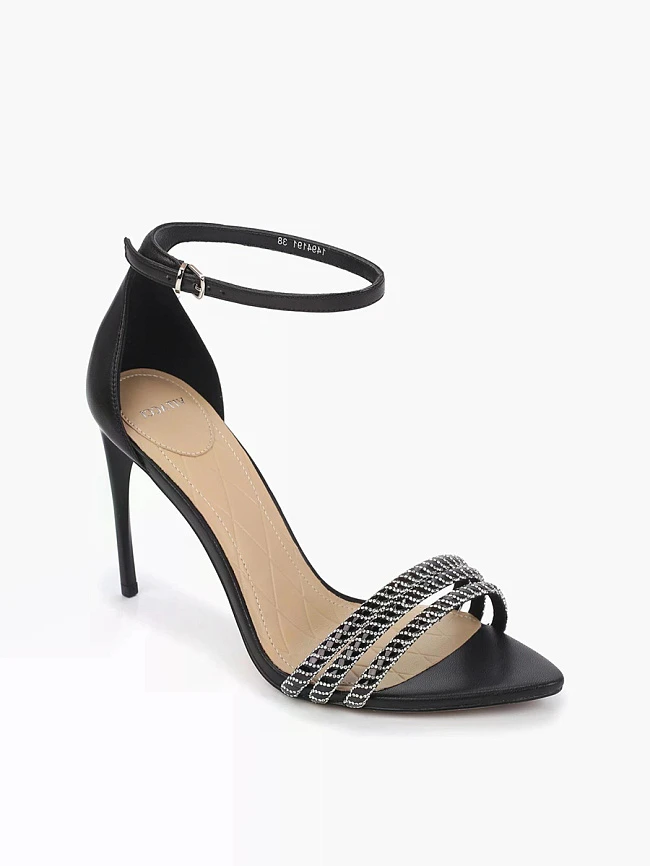 Босоножки женские летние, цвет черный, натуральная кожа 1494191 | 2