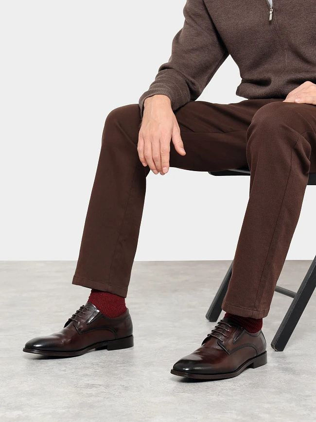 Полуботинки мужские всесезонные, цвет коричневый, натуральная кожа M1022941 | 10