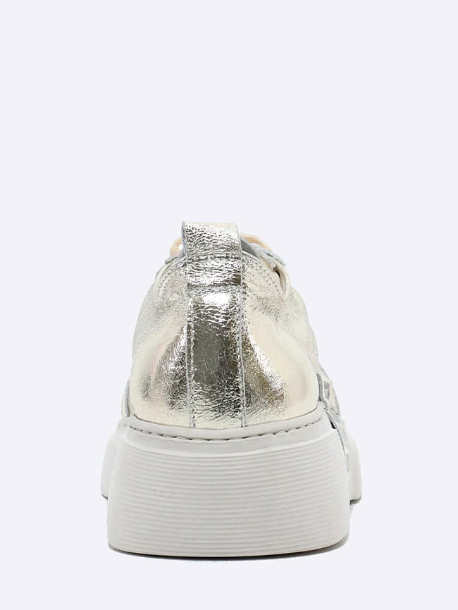 Кеды женские демисезонные, цвет золотой, натуральная кожа 136746 | 5