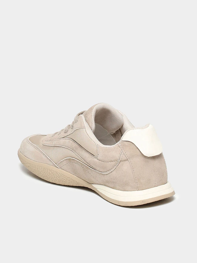 Кеды женские летние, цвет бежевый, натуральный велюр/текстиль 3630430 | 3