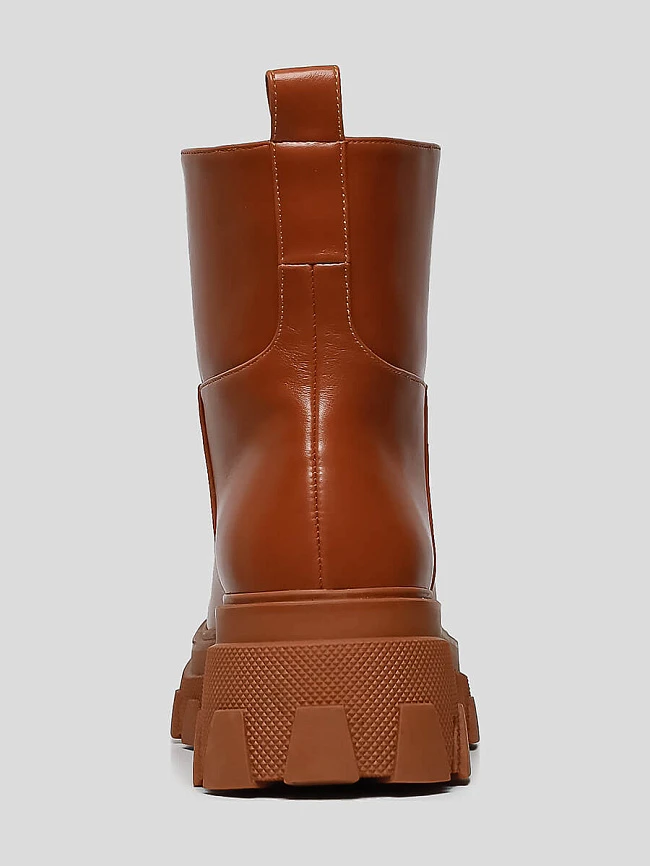 Полусапоги 1396630 женские цвет рыжий, искусственная кожа 1396630         | 4