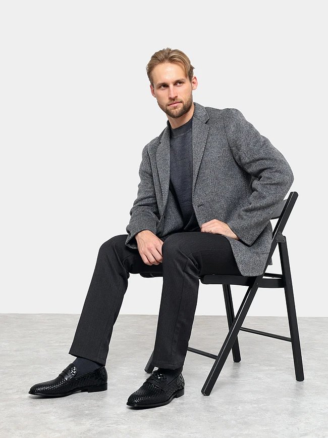 Лоферы мужские всесезонные, цвет черный, натуральная кожа M1022373-1 | 10